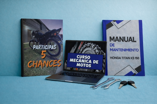 5 Chances - Pack de fotos + Manual de mantenimiento + Curso básico de mecánica de motos
